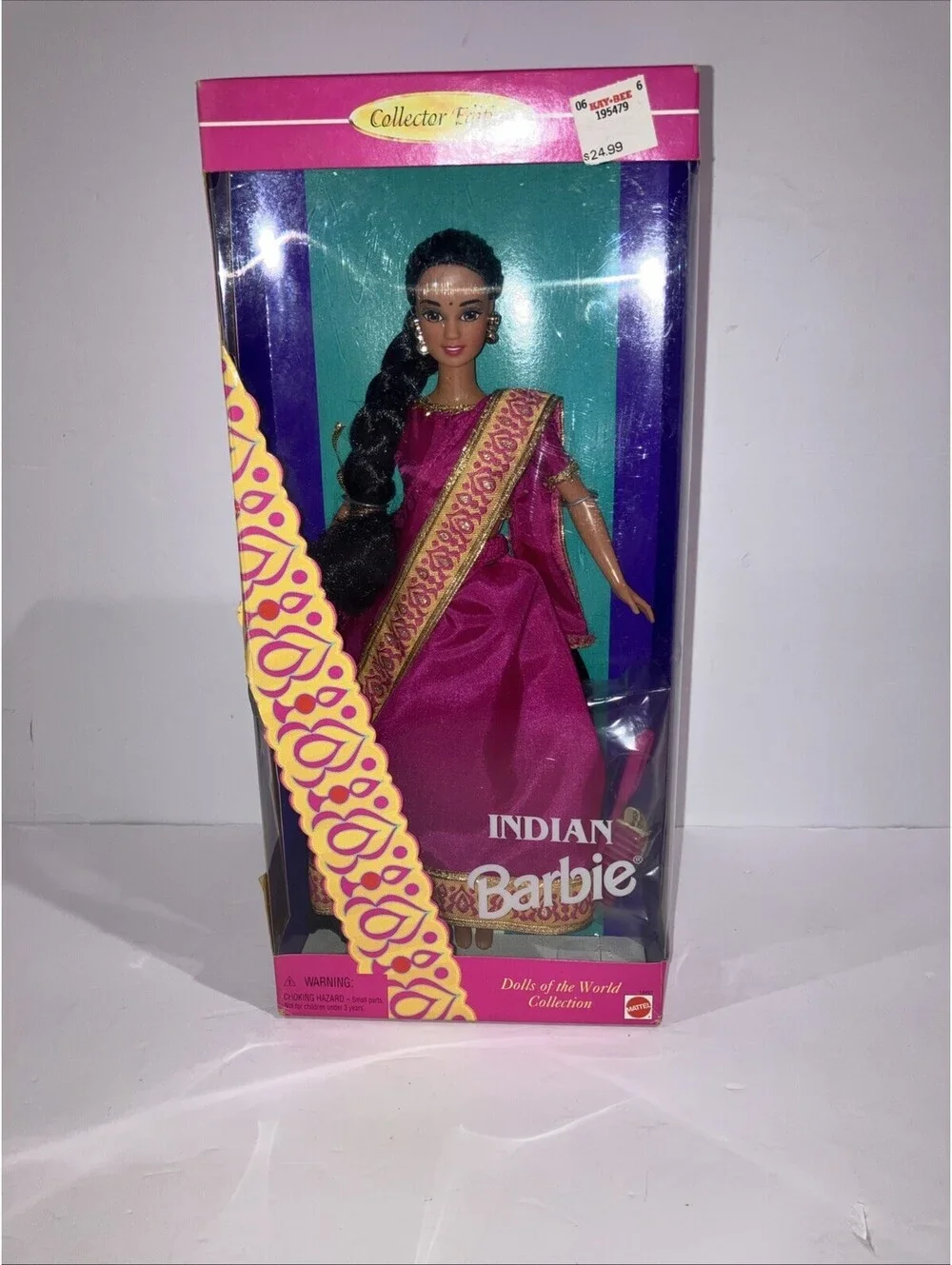 VINTAGE 1994 Indian Barbie #14451 Sari w/ Shawl Dolls Of The World NEW SEALED